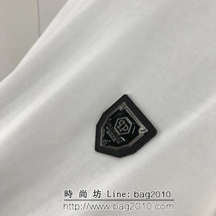 PP19ss早春新款短袖 後背骷髏燙鑽營造立體感 採用絲光面料 高版本男女同款 ydi2121